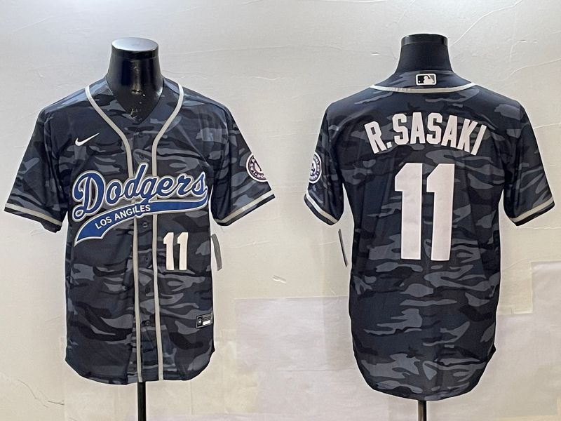 Men Los Angeles Dodgers 11 R.Sasaki Camo Joint Name 2025 Nike MLB Jersey style 4
